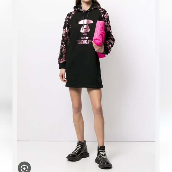 Aape A Bathing Ape Graphic Hooded Dress - Picture 3 of 5